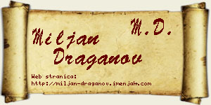 Miljan Draganov vizit kartica